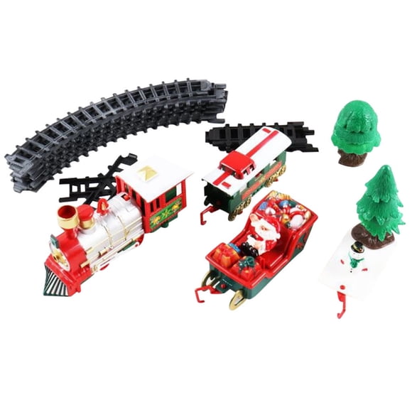 Dvkptbk Lights And Sounds Christmas Train Set Railway Tracks Toys Xmas Train Gift