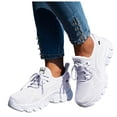 thumbnail image 1 of Womens Chunky Walking Shoes Comfortable Arch Support Orthopedic Woven Non Slip Jogging Work Fashion Sneakers, 1 of 7