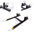 thumbnail image 2 of INTBUYING Fourchettes de Palette 1500 Lb Fourchettes de Palette avec Barre Stabilisatrice Réglable Accessoire de Fourche pour Direction Antidérapante, 2 of 5
