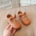 thumbnail image 2 of Japceit Baby Shoes Size 4 Soft Sole Baby Shoes Spring New Soft Soled Single Shoes Baby Walking Shoes Bow Princess Small Leather Shoes Baby Shoes Size 3, 2 of 9