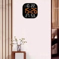 thumbnail image 1 of Horloge Murale Numérique Température Date Semaine Affichage Grand Écran d'Horloge Numérique Luminosité Réglable Orange, 1 of 8