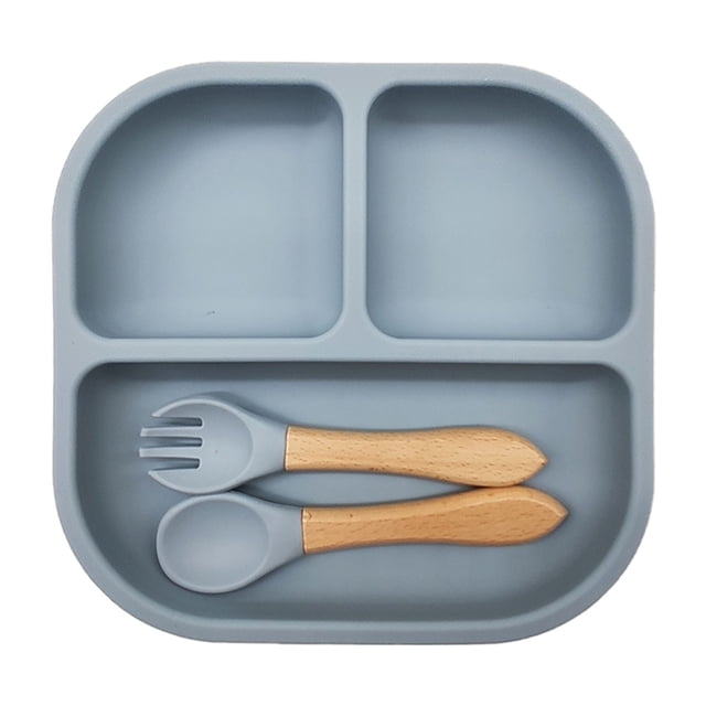 Ensemble de Vaisselle en Silicone Divisé pour Table à Manger Plateau de Service Alimentaire avec Petite Table à Manger Extérieure Ensemble pour 4 Assiettes ensemble pour 6 Assiettes Rondes Centre de Table Table Ronde Tapis de Salle à Manger Tapis de Cuisine Léger