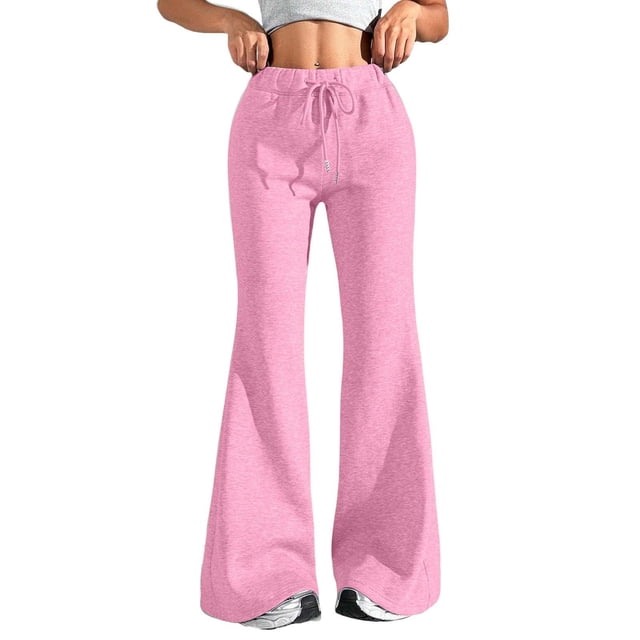 Women Fashion Solid High Waisted Slimming Sweatpants Casual Long Pants
