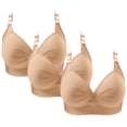 thumbnail image 1 of Bras for Women 3PCS Womans Printing Gathered Together Large Size Daily Bra Underwear No Rims, 1 of 6