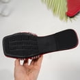 thumbnail image 4 of Black Women'S Slide Sandals Square Toe Butterfly Rhinestone Decor Comfortable Non Slip Casual Outdoor Summer Wear For All Daily Occasions Size 40, 4 of 8