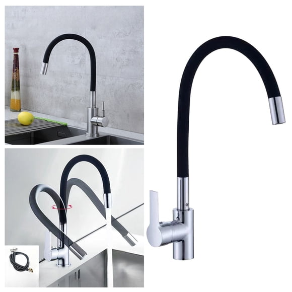 Kitchen Water Faucet 360° Rotatable Tap Swivel Water Flexible Bendable With Sprayer Rotating Faucet Faucet Attachment Upgraded Rotating Arm Faucet Flexible Arm For Kitchen Bathroom Faucet Spray Head