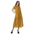 thumbnail image 2 of Moomaya Robes d'Été Imprimées pour Femmes à Manches Courtes en Coton Flex Robe de Soirée, 2 of 5