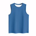 thumbnail image 4 of Yuyuzo Sleeveless Tops for Women Round Neck Tank Tops Solid Color Summer T Shirts Loose Basic Shirts, 4 of 4