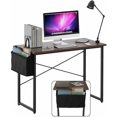 thumbnail image 1 of Gymax Bureau d'Ordinateur Moderne 40 Pieds' Table d'Étude et d'Écriture avec Sac de Rangement Café, 1 of 10
