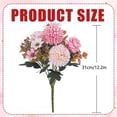 thumbnail image 3 of Artificial Roses Flower Bouquet With Hydrangea Roses Flowers Small Faux Arrangements For Wedding Table Centerpieces Kitchen Home Decorations Photography Props, 3 of 9