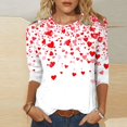thumbnail image 1 of UPPADA Chandails à Manches 3/4 pour Femmes Mode Tendance Hauts Décontractés Col Rond Chandail Ample Confortable Doux Blouses Grande Taille Coupe Ample T-Shirts Décontractés Vêtements au Coude Hauts pour Femmes Manches 3/4 Économie, 1 of 5