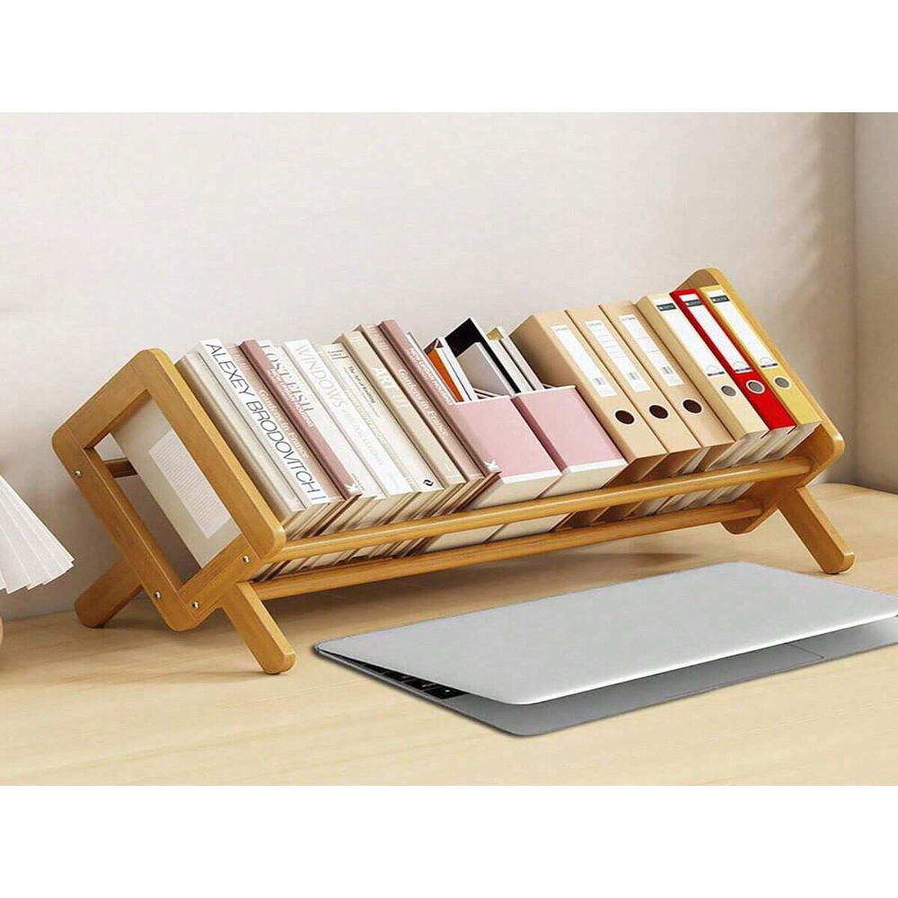 DEBGFS Wood Tilting Bookcase In Living Room/Home/Office  Desktop Book Shelf Organizer Bookshelves Storage Rack For CD/Magazine/Books Display  Desktop Organizer For Books And Magazines,none,none