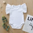 thumbnail image 2 of MIASHUI Baby Clothes Baby Boys Girls Solid Ruffle Romper Bodysuit Clothes Outfits,White,18-24 Months, 2 of 4
