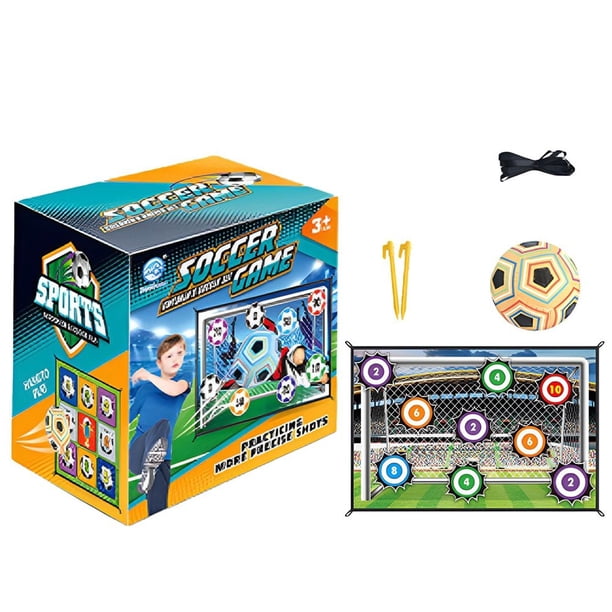 CUITING Ensemble de Jeu de Ballon de Soccer pour Garçons et Filles Intérieur Extérieur Jardin Jeu de Lancer de But de Soccer avec 1 Ballon 1 Cible en Flanelle Jouets de Soccer