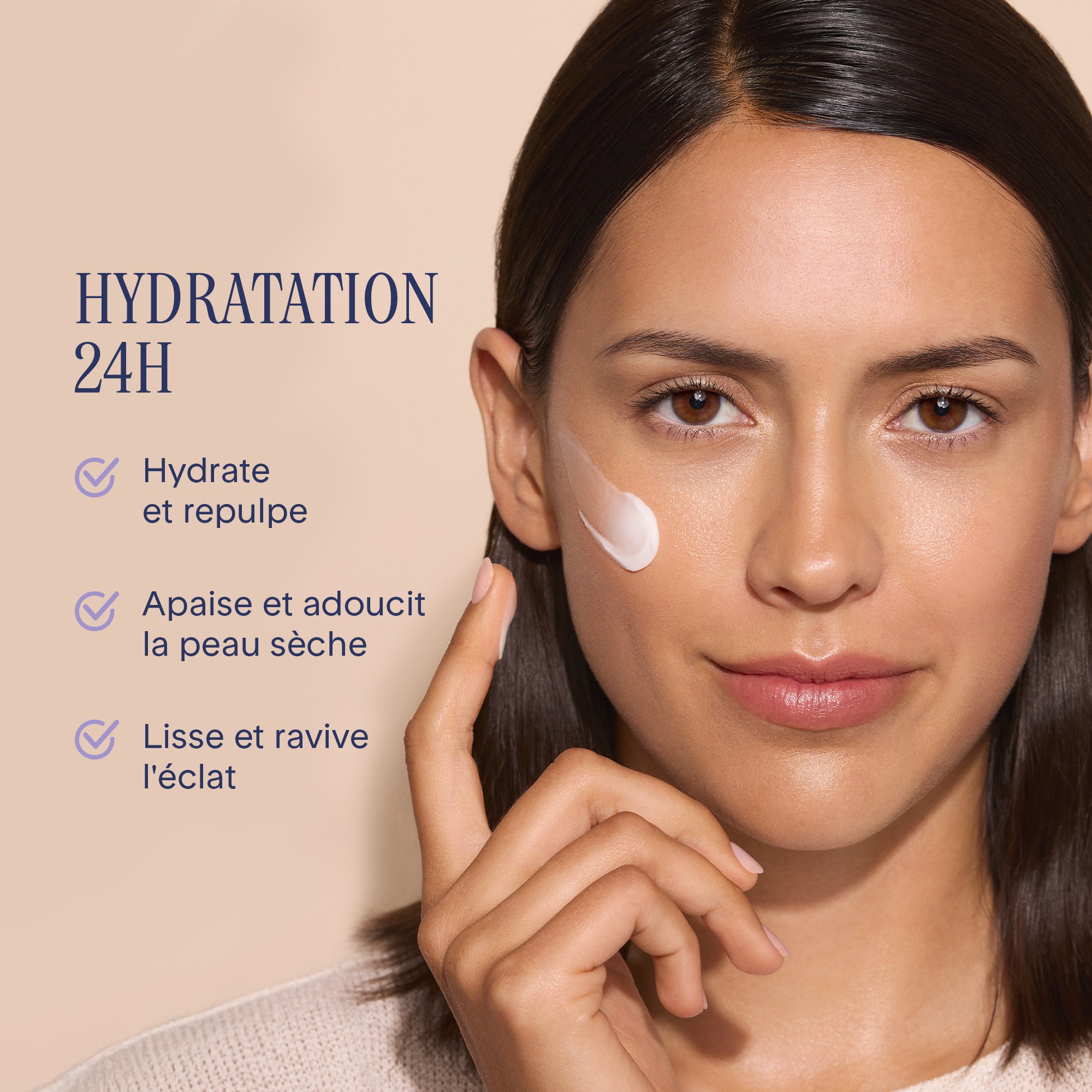 Marcelle Crème hydratante 24 h avec acide hyaluronique et niacinamide, 50 ml