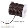 thumbnail image 3 of Unique Bargains Beading Thread Bracelet Weave Bead Craft Cord 3mm 39M/Roll (42-Yards) Decorative String, Dark Brown, 3 of 7