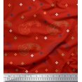 thumbnail image 1 of Soimoi Rayon Fabric Paisley & Jamdani Print Sewing Fabric Yard 42 Inch Wide, 1 of 2