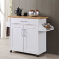 thumbnail image 2 of Pemberly Row Kitchen Island with Spice Rack in White, 2 of 8