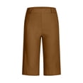 thumbnail image 3 of Liquidation d'Économies d'Été 2025! Shorts pour Femmes Shorts en Sergé Extensible Grande Taille Taille Fine à Enfiler Shorts de Randonnée Réguliers d'Été Décontractés avec Poches, 3 of 8