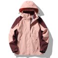 thumbnail image 1 of Imperméable à Capuche pour Femmes, Manteau de Pluie d'Extérieur à une Seule Couche, Ensemble Décontracté à Revers, Fermeture Éclair, Coupe Ample, Haut Doux, Manteau à Capuche, Coupe-Vent d'Extérieur, Veste en Liquidation, 1 of 3