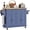 Navy Blue, variant on HOMCOM Modern Rolling Kitchen Island Cart with Drawers, Cream White