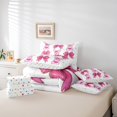 thumbnail image 4 of Erosebridal Kawaii Bowknot Bedding Queen Size,Cartoon Sheep Rabbit Bedding Sets Queen Size,Floral Decor,Reversible,Lightweight,7pcs, 4 of 5