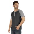 thumbnail image 3 of Inkmeso Short Raglan Sleeve Cotton Lightweight Solid T-Shirts Classic Henley T-Shirt For Mens, 3 of 7