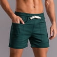 thumbnail image 4 of EOYWHK Summer Shorts for Men 100% Cotton Ultra Soft Lounge Shorts Elastic Waist Drawstring with Pockets, 4 of 5