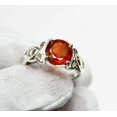 thumbnail image 2 of 925 Silver Certified 5ct Garnet Handmade Engaent Statement Ring For HerUS6, 2 of 5