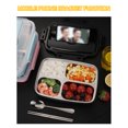 thumbnail image 2 of Amdohai Portable Lunch Box 304 Stainless Steel Leakproof Microwave Heating Divided Food Containers with Spoon & Chopsticks, 2 of 8