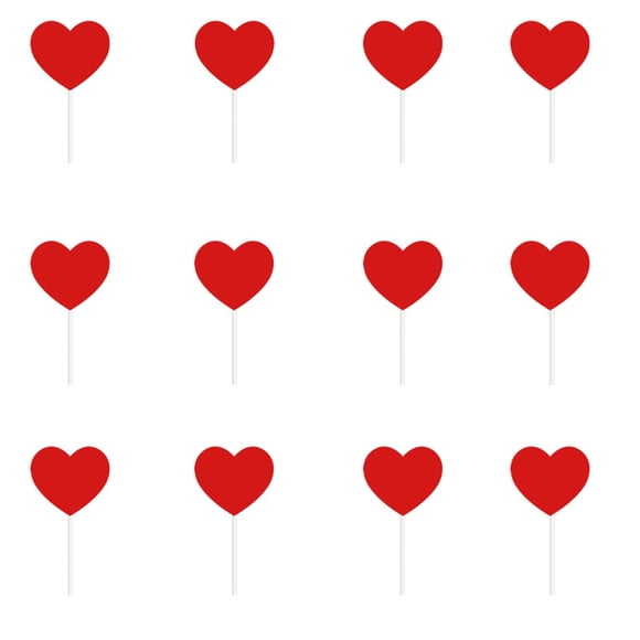 Binwennn Sweet Sixteen Birthday 1st Birthday Cake Topper Girls Deer Toppers Girl Heart Cupcake Toppers 12 Pcs Heart Cupcake Picks Birthday Cake Decorations For Wedding Wedding Wedding Supplies Rouge