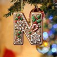 thumbnail image 4 of Rwnbm 26 Letters Christmas Tree Decoration Pendant Christmas Tree Ornaments Personalized DIY Christmas Ornaments Christmas Decoration Xmas Tree Hanging Decor Feature, 4 of 4