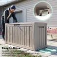 thumbnail image 3 of EasyUp 75 Gallon Resin Deck Box, Lockable Patio Outdoor Storage Box for Furniture, Garden Tools and Tools Storage, Waterproof Outside Storage Boxes（Grey）, 3 of 7