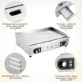 thumbnail image 4 of AKDSteel 14"/18"/22"/30" Commercial Electric Grill 3000W Electric Countertop Grill Non-Stick Stainless Steel Adjustable Temperature Control 122°F-572°F (NO Plug), 4 of 7