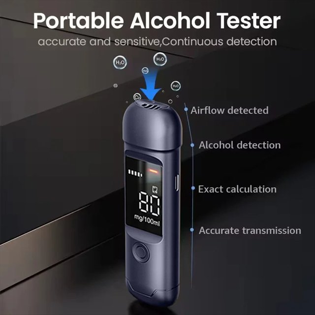 Machine de Test d'Alcool Numérique LCD Mini Testeur d'Alcool Analyseur d'Haleine Testeur d'Alcool de Poche