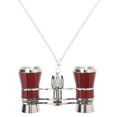 thumbnail image 1 of MasteelfCA Opera Theater Horse Racing 3X25 Glasses Binocular Telescope with Chain (Silver & Wine Red), 1 of 8