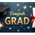 thumbnail image 4 of Graduation Party Supplies Congrats Grad Banner Backdrop Background with Balloons and Confetti Decorations for Graduation Ceremony Celebration Classroom Event, 4 of 4