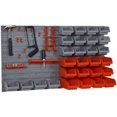 thumbnail image 1 of DURHAND 44pcs Wall Mounted Tool Organizer Storage Bin Garage Workshop Red, 1 of 10