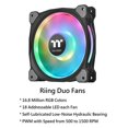 thumbnail image 3 of Thermaltake Floe DX 240mm Double Anneau LED 16.8 Millions de Couleurs Logiciel Activé (TT RGB Plus/Alexa/Razer Chroma) AMD (AM5/AM4)/Intel (LGA 2066/1200) Refroidisseur Liquide AIO CPU CL-W255-PL12SW-B, 3 of 5