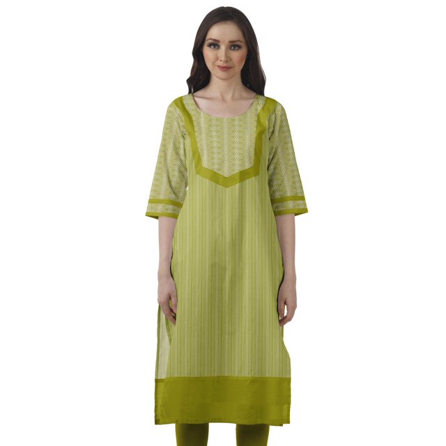Moomaya Kurti Droite de Designer pour Femmes Tunique Indienne Imprimée Haut Long Kurta