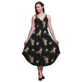 thumbnail image 1 of Bimba Robe de Plage Bohème Midi Sans Manches Imprimée Florale pour Femmes-Moyenne, 1 of 1