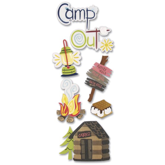 Jolee's Boutique Dimensional Stickers-Camping