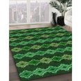thumbnail image 3 of Ahgly Tapis Rond Lavable en Machine Intérieur Transitionnel Vert Émeraude Profond, 4 Pieds Rond, 3 of 7
