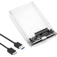 thumbnail image 1 of Tianle 2.5" Hard Drive Enclosure, SATA to USB 3.1 6Gbps Tool-Free Clear External Hard Drive Enclosure Compatible with 2.5 SATA SSD/HDD Caddy, PS5/4 Xbox TV Laptop MacBook PC, 1 of 7