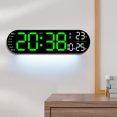 thumbnail image 4 of Penkiiy 13.7 Inch Large Digital Wall Clock with Remote Control, RGB Atmosphere Lights with 9 Scenes Mode, Dual Alarms with Big LED Display, Auto DST, Temperature for Living Room Gaming, 4 of 7
