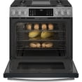 thumbnail image 3 of GE Profile 30" Gas Range with WiFi and No-Preheat Air Fry Stainless Steel - PCGS930YPFS, 3 of 4