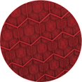 thumbnail image 1 of Ahgly Company Tapis d'Intérieur Ronds de Style Transitionnel Lavables à la Machine, Rouge Tomate, 3 Pieds Rond, 1 of 7