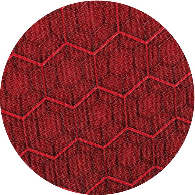 Ahgly Company Tapis d'Intérieur Ronds de Style Transitionnel Lavables à la Machine, Rouge Tomate, 3 Pieds Rond