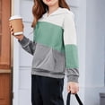 thumbnail image 3 of 2025 Boy And Grils Unisex Kids Color Block Sweatshirt Hooded Pocket Pullover Hoodies Green, 3 of 5