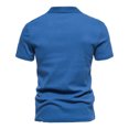 thumbnail image 4 of Birdeem Mode Hommes Décontracté Ajusté Col Rabattu Couleur Unie Manches Courtes T-Shirt Hauts Blouse, 4 of 7